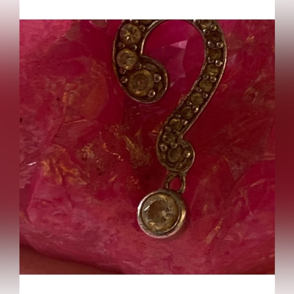 Sterling Silver Cubic Zirconia Question Mark Pendant #7248 - Picture 3 of 6
